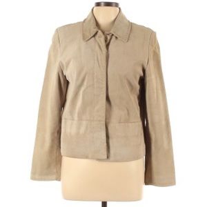 Suede Beige Leather Jacket